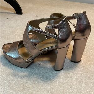 Naturalizer Metallic Block Heel Sandals